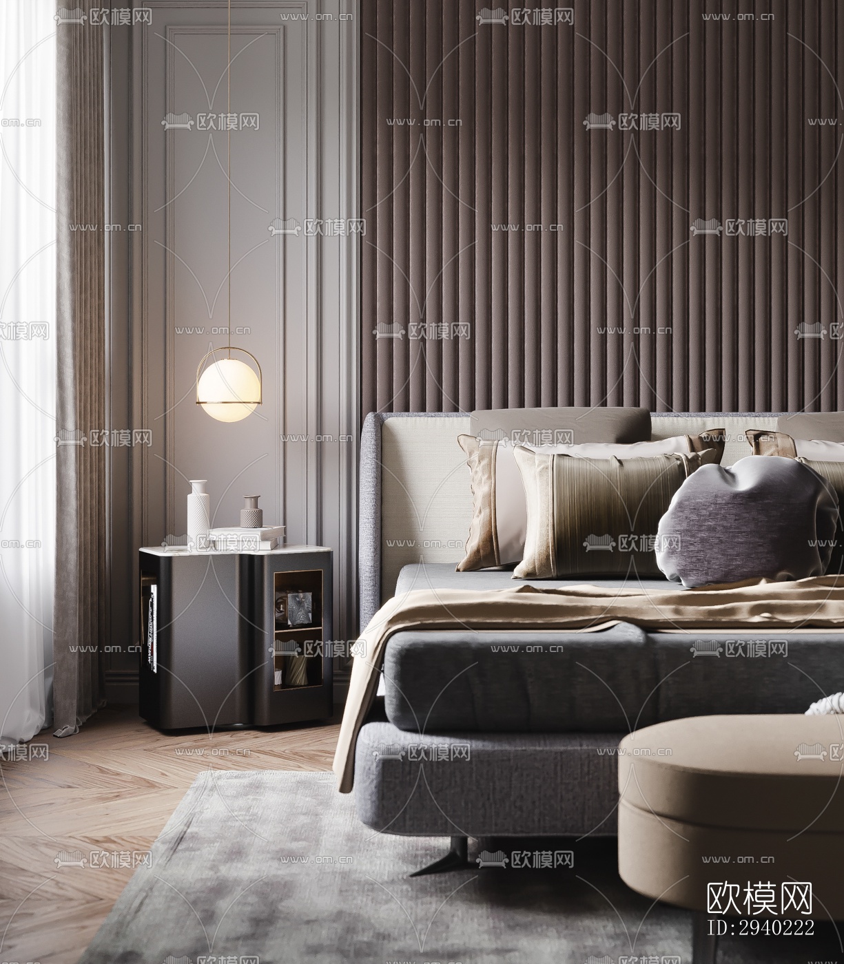 欧式平层效果图下载（渲染图16）