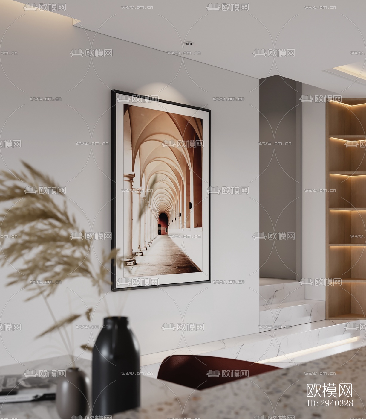 现代平层效果图下载（渲染图8）