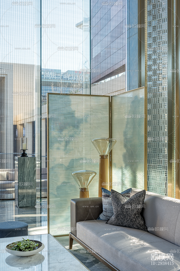 新中式售楼处效果图下载（渲染图16）