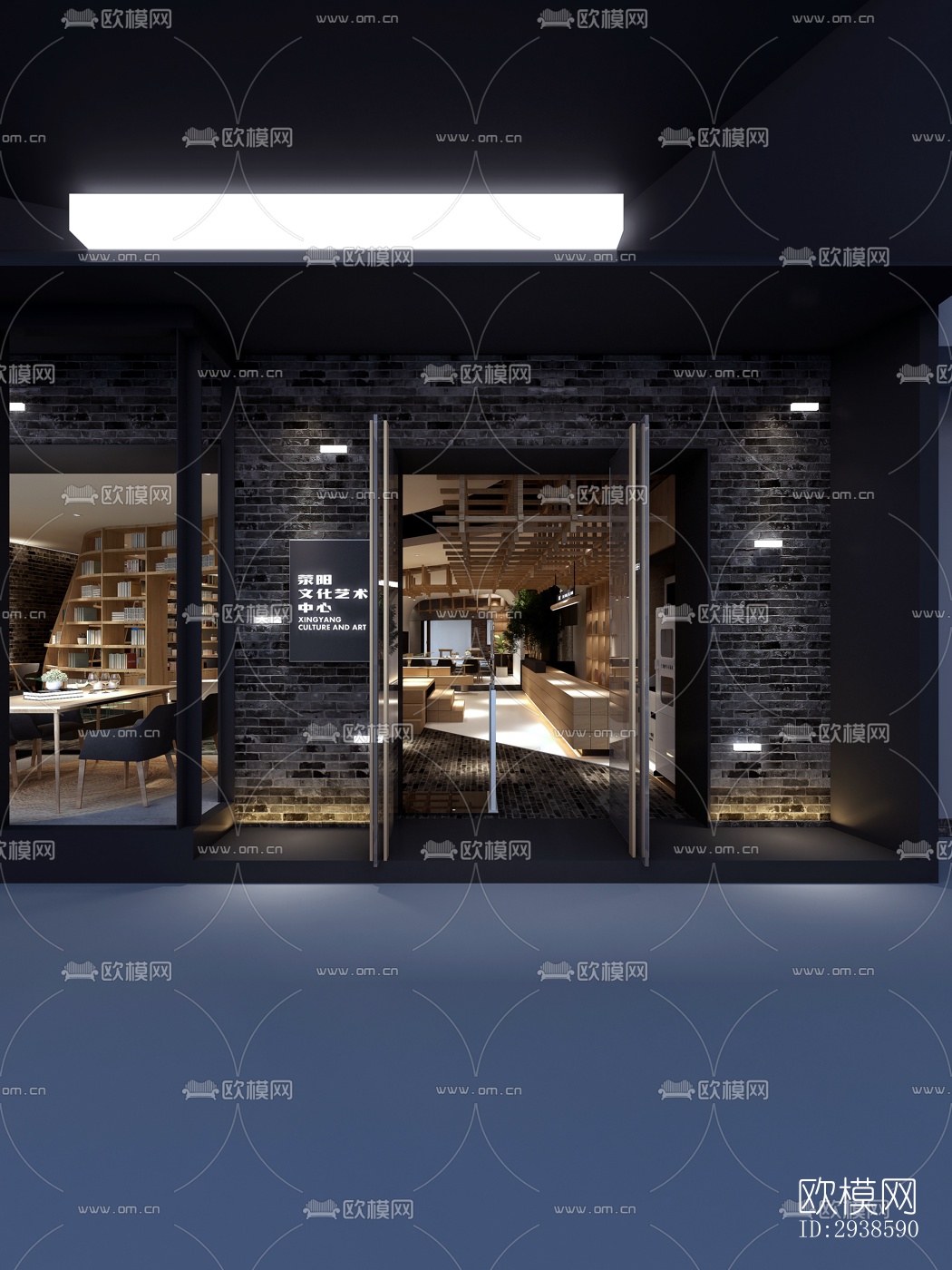 工业风展览展厅效果图下载（渲染图18）