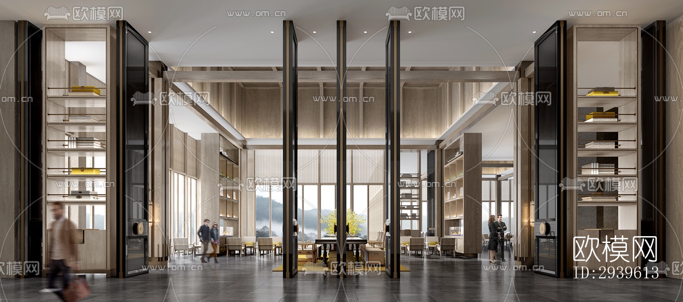 现代酒店民宿效果图下载（渲染图11）