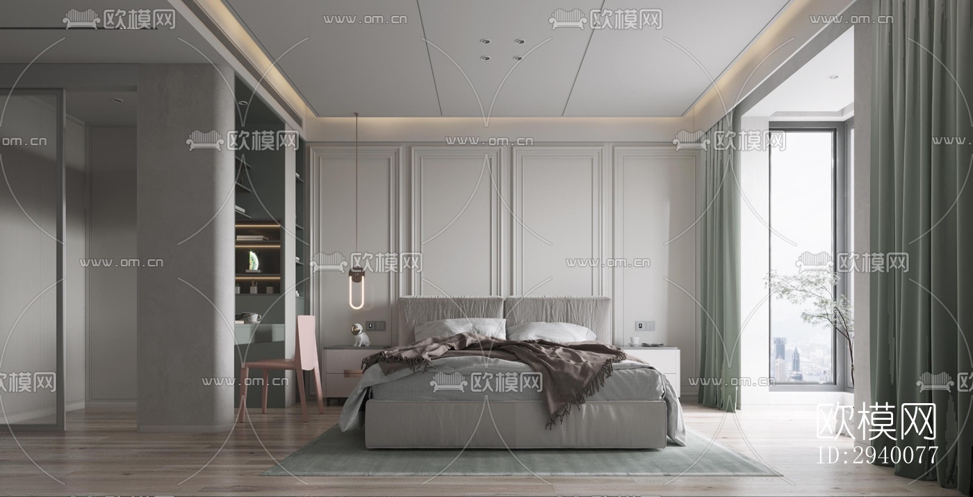 北欧平层效果图下载（渲染图9）