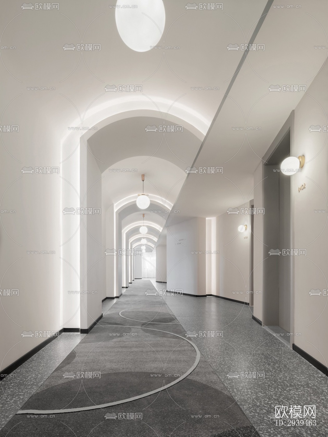 现代酒店民宿效果图下载（渲染图2）