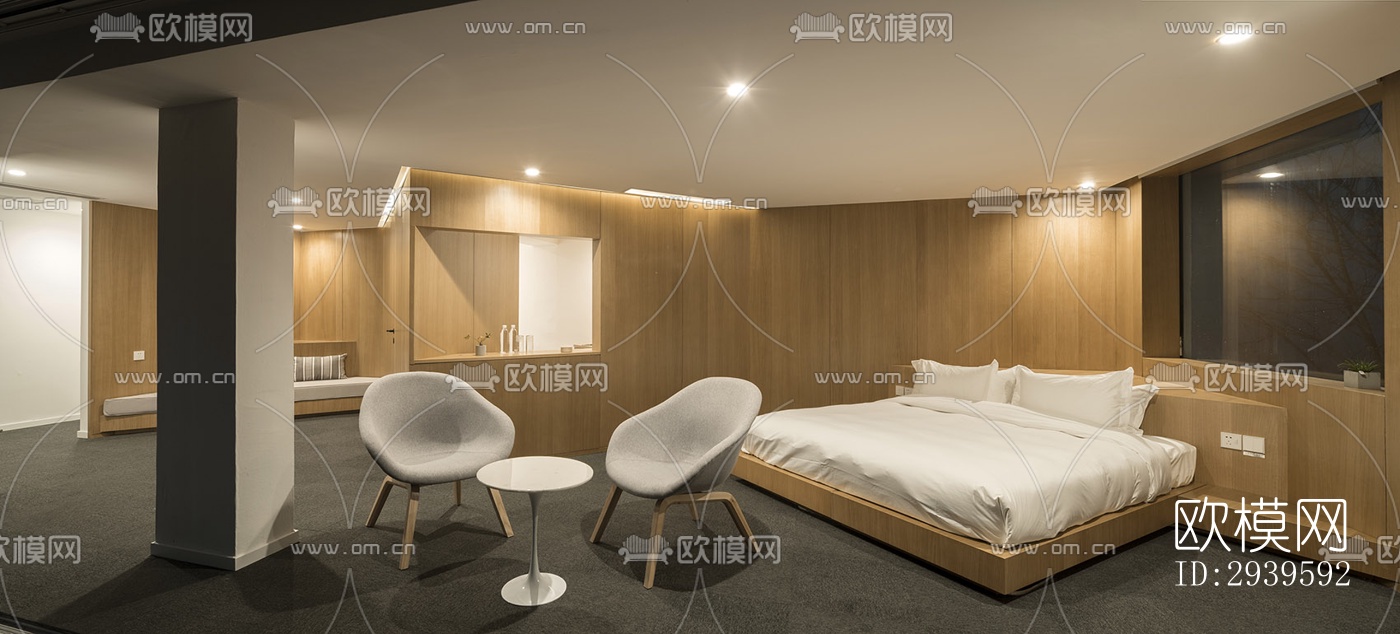 现代酒店民宿效果图下载（渲染图8）