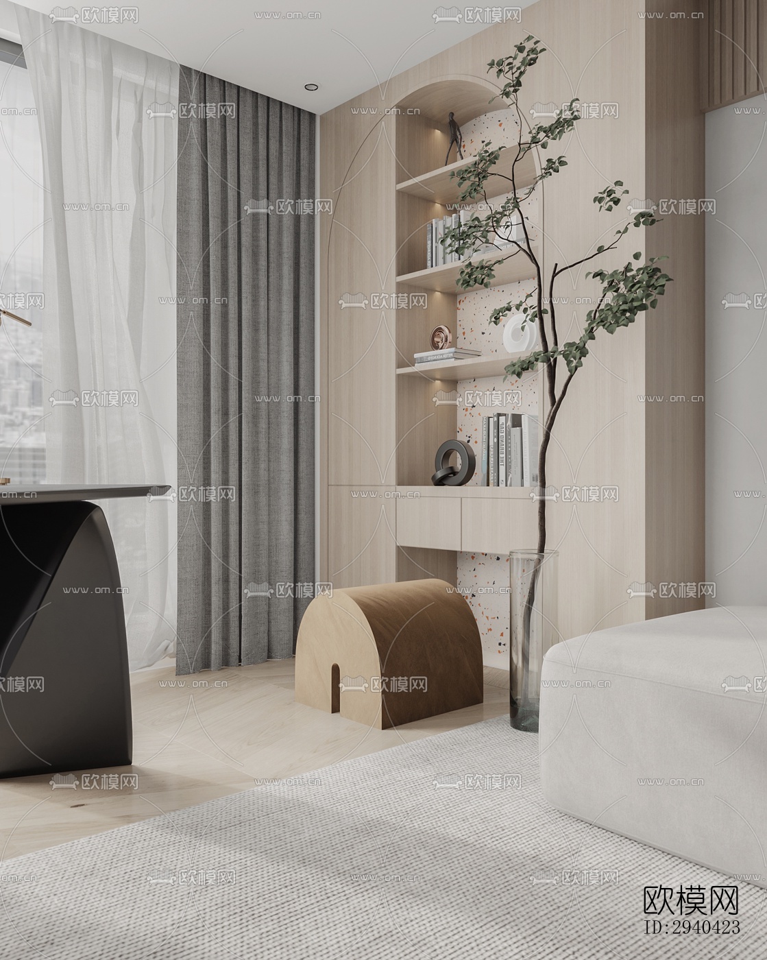 现代平层效果图下载（渲染图5）