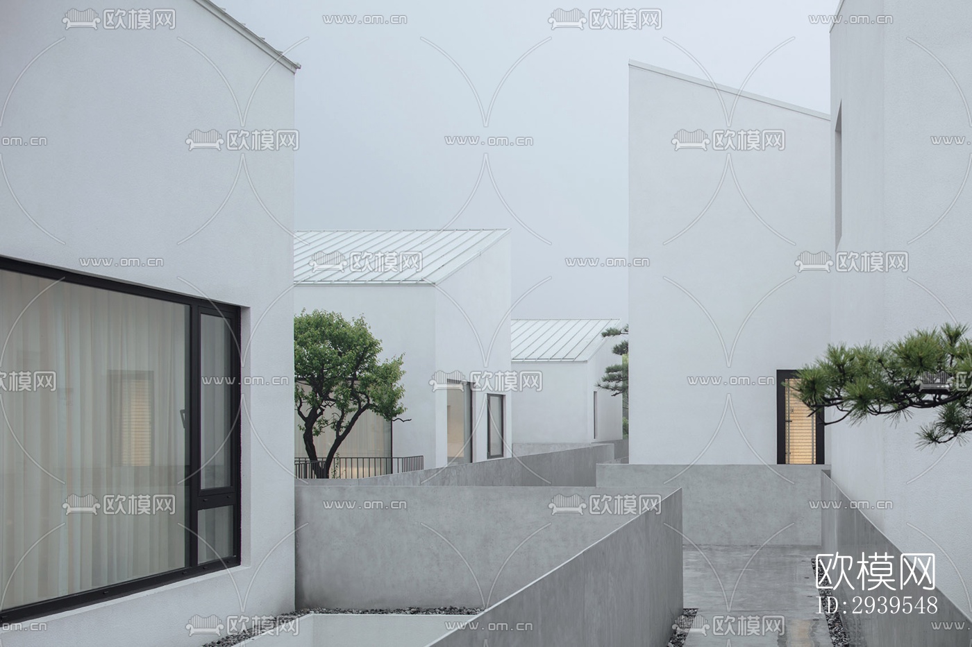 现代酒店民宿效果图下载（渲染图19）