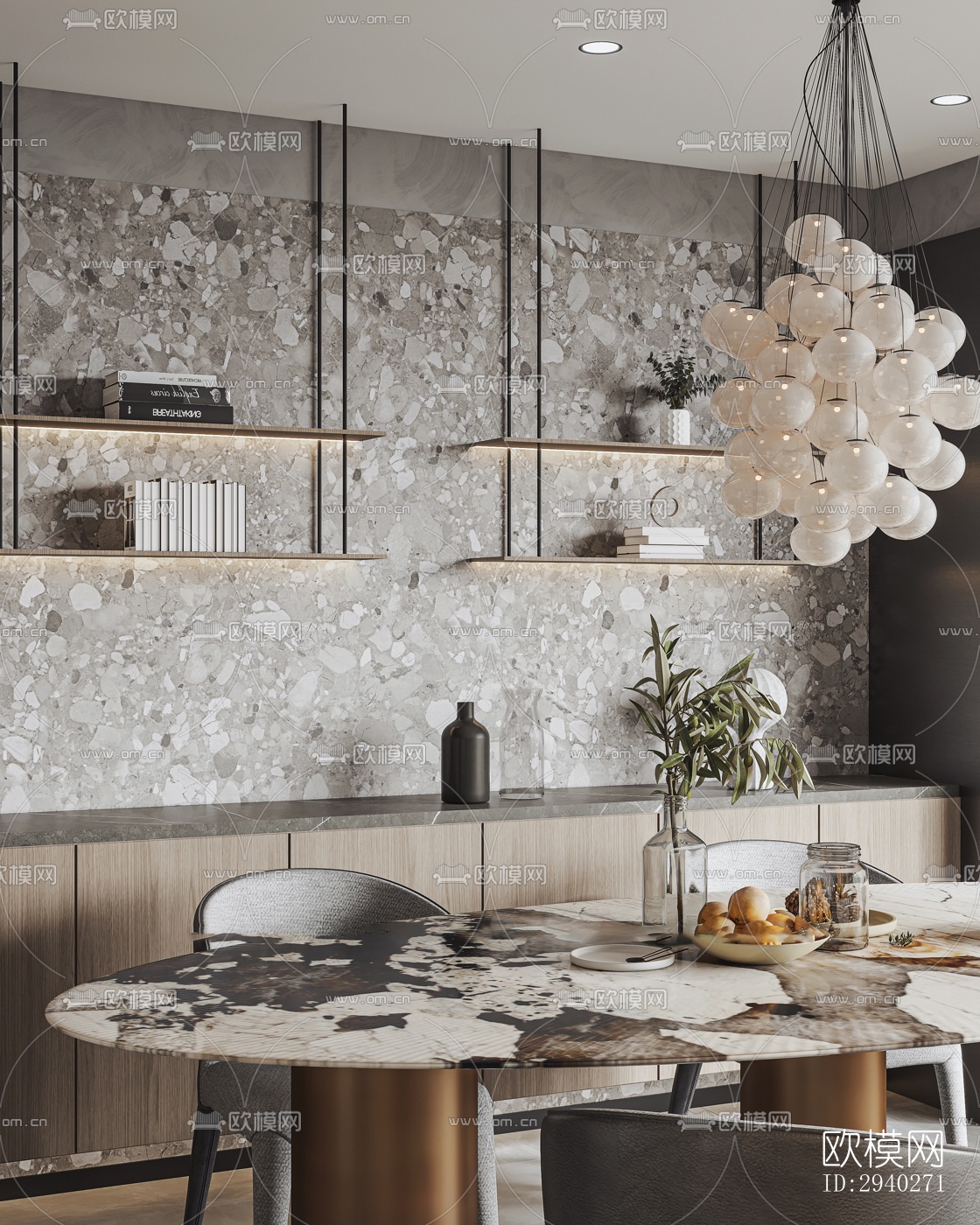 现代平层效果图下载（渲染图13）