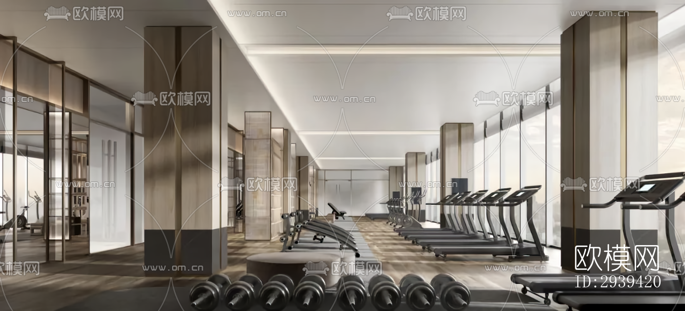 新中式酒店民宿效果图下载（渲染图10）