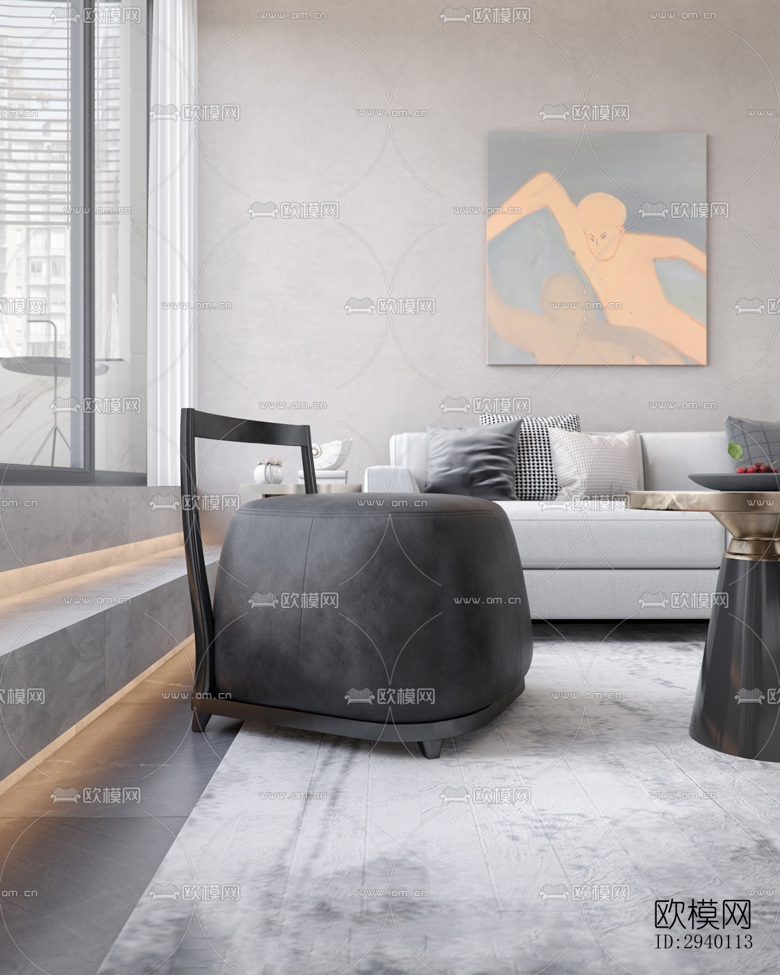 北欧平层效果图下载（渲染图1）