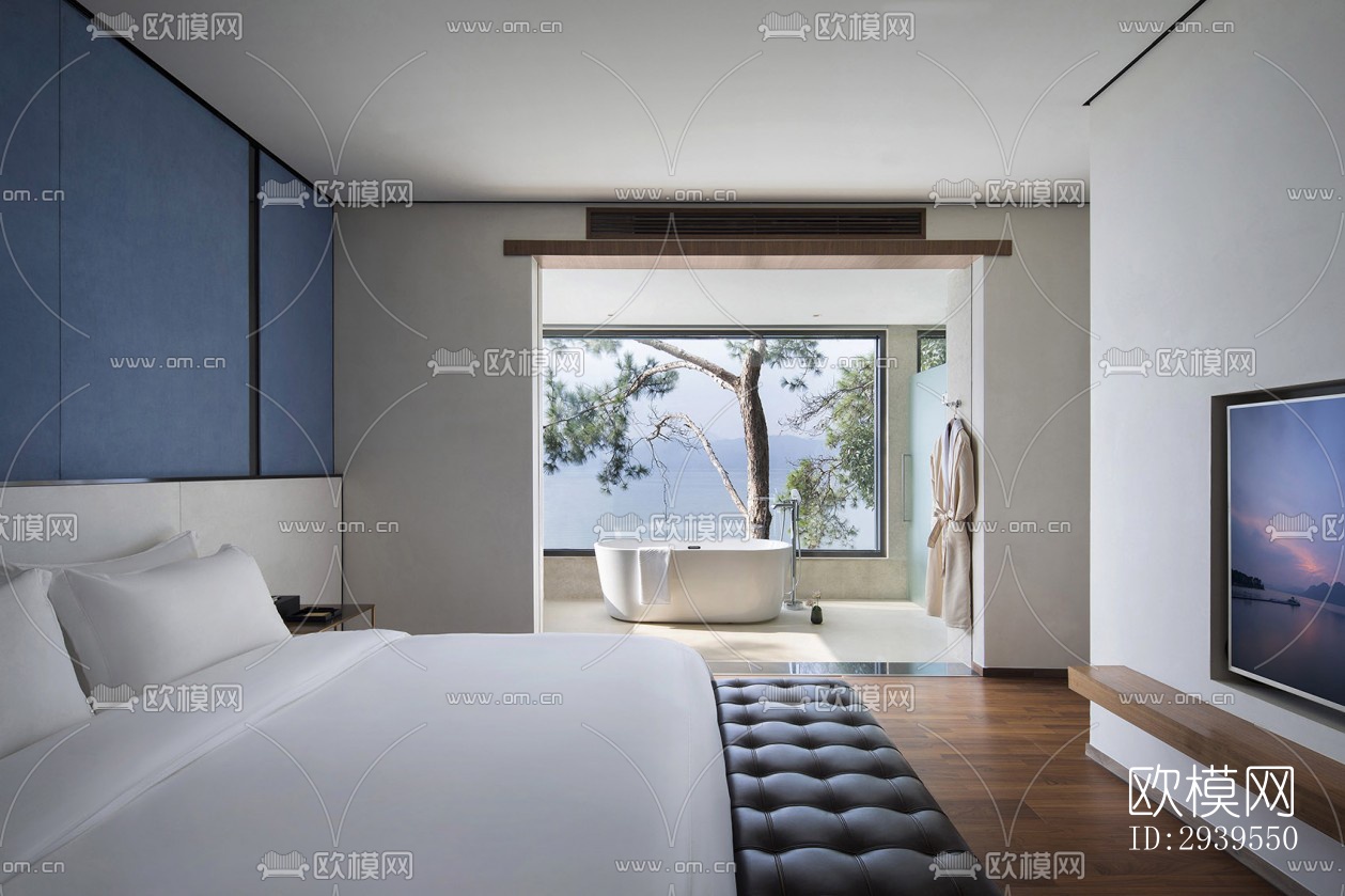 现代酒店民宿效果图下载（渲染图11）