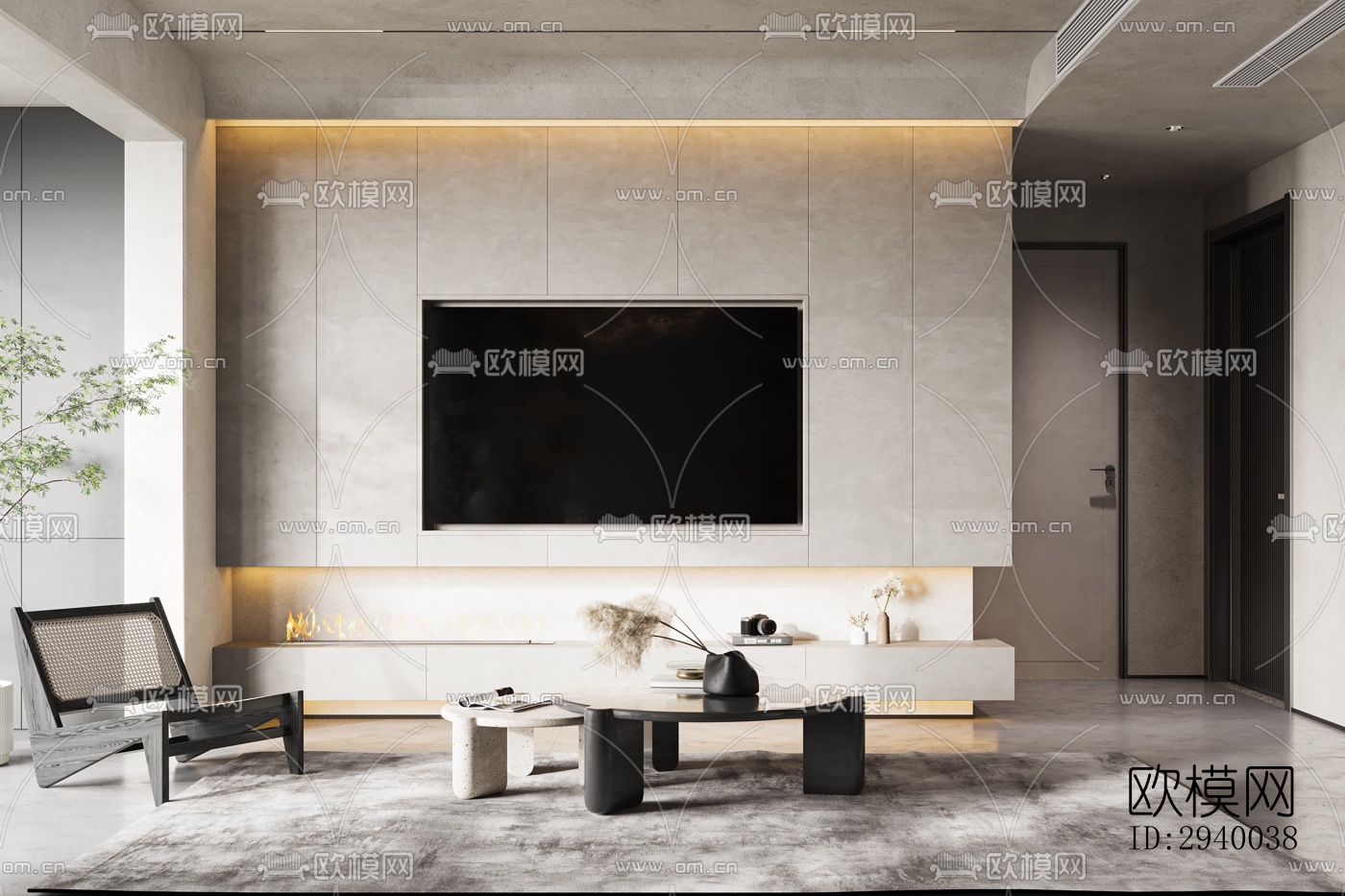 侘寂平层效果图下载（渲染图14）