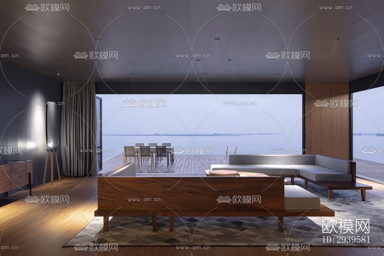 现代酒店民宿效果图下载（渲染图4）