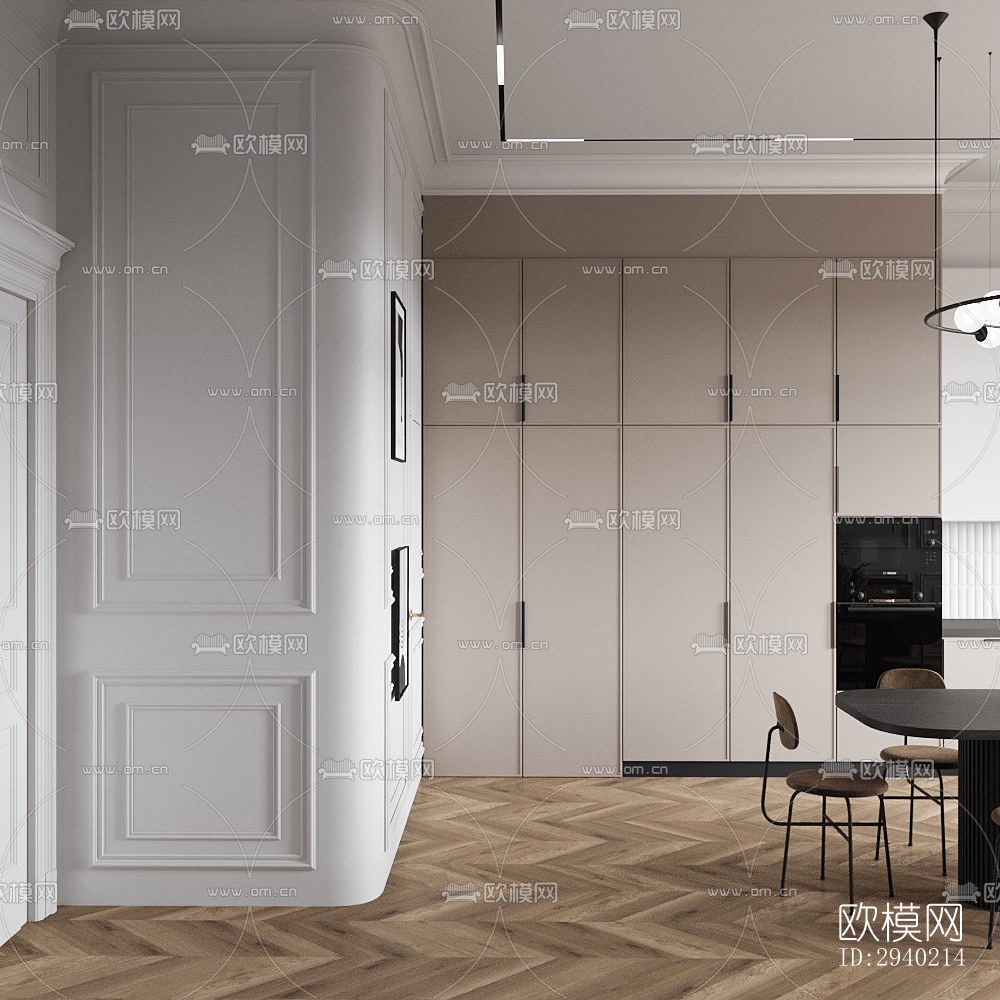 欧式平层效果图下载（渲染图17）