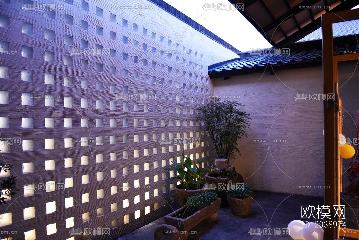 中式酒店民宿效果图下载（渲染图3）