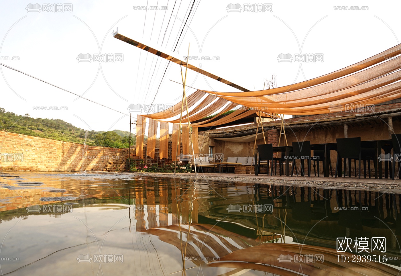 现代酒店民宿效果图下载（渲染图10）