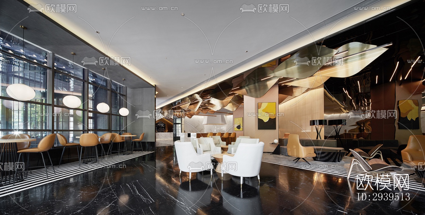 现代酒店民宿效果图下载（渲染图4）