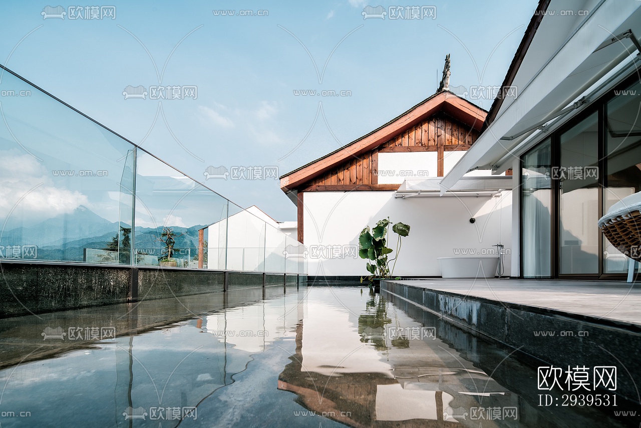 现代酒店民宿效果图下载（渲染图14）