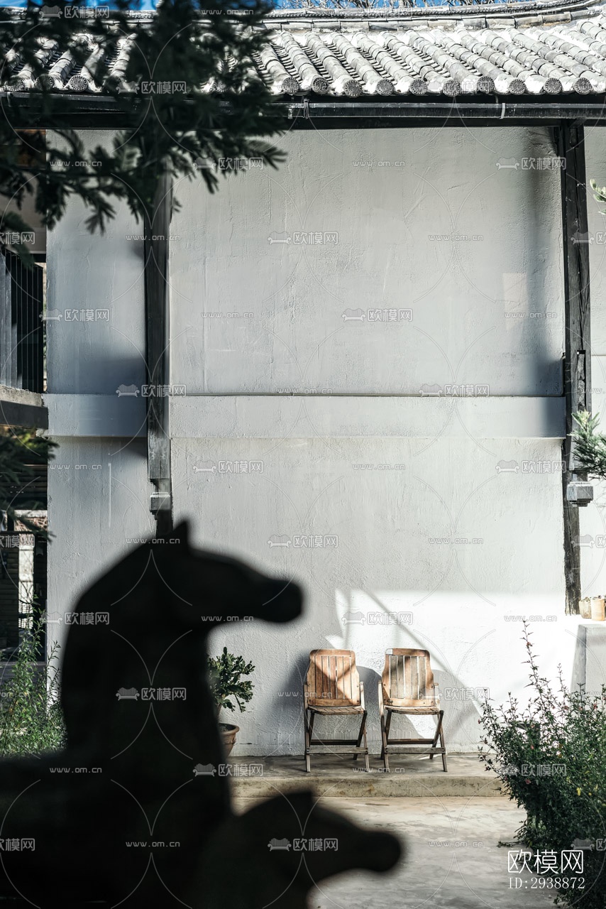 中式酒店民宿效果图下载（渲染图6）