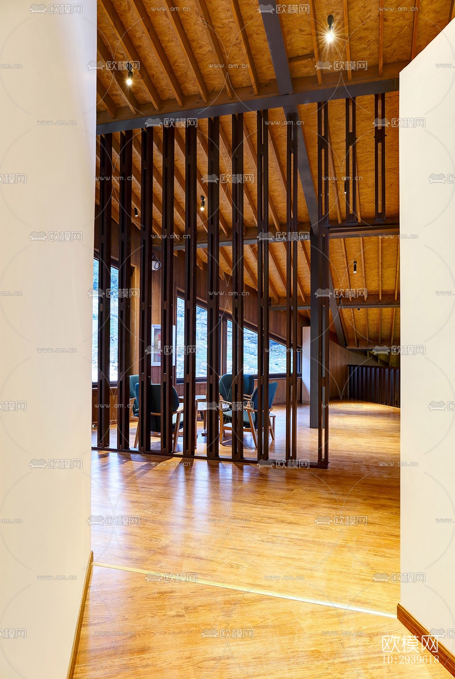 美式酒店民宿效果图下载（渲染图10）