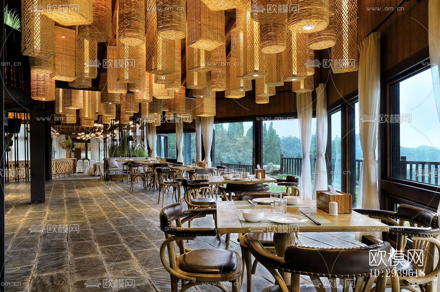 美式酒店民宿效果图下载（渲染图14）