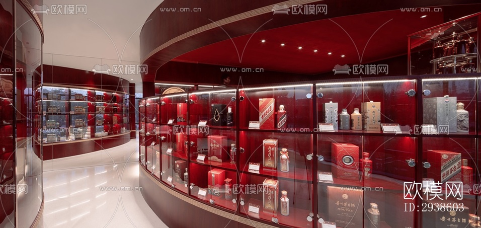 新中式展览展厅效果图下载(渲染图14)