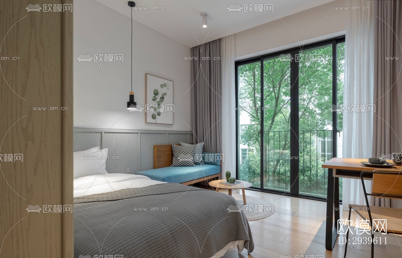 现代酒店民宿效果图下载（渲染图10）