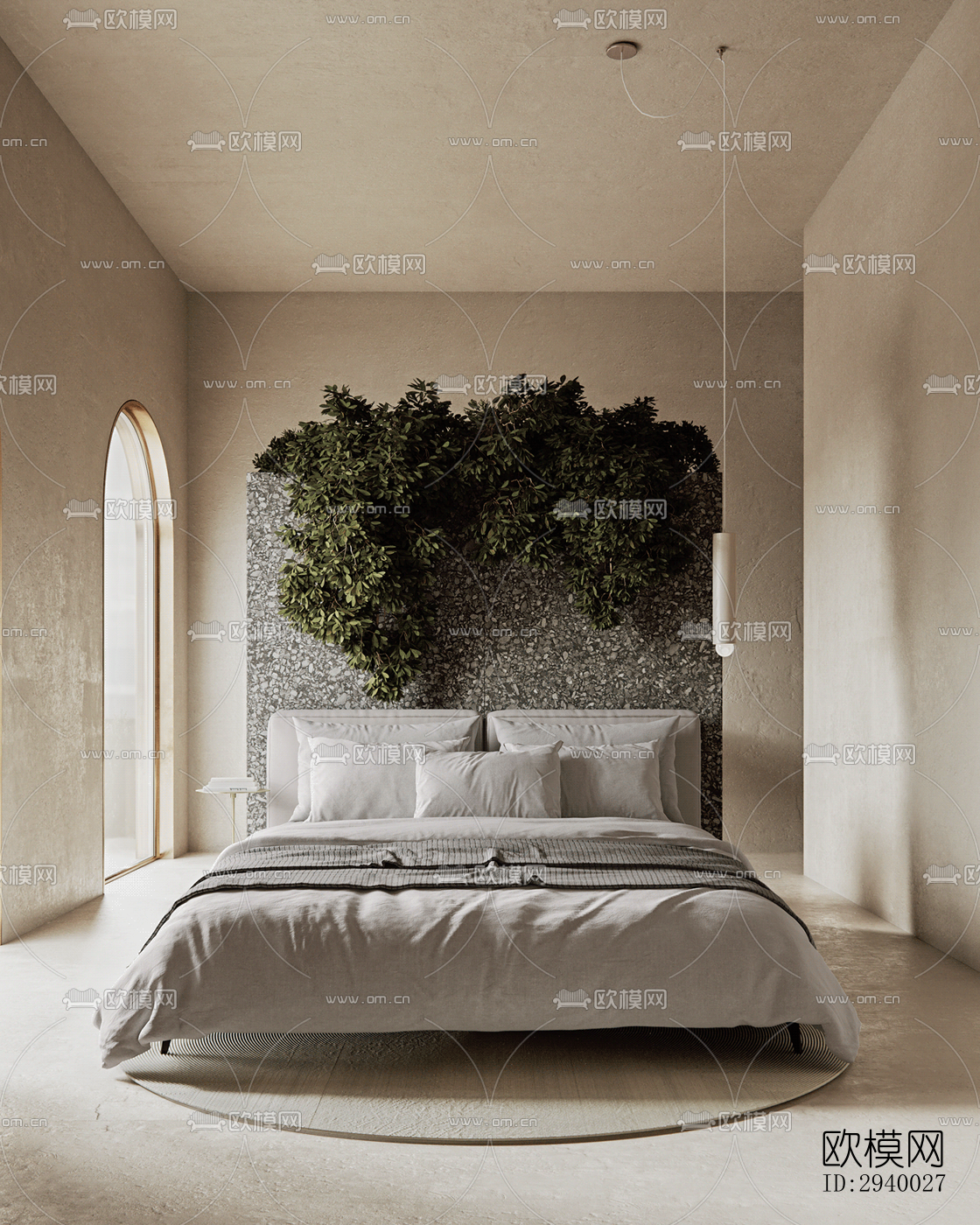 侘寂平层效果图下载（渲染图3）