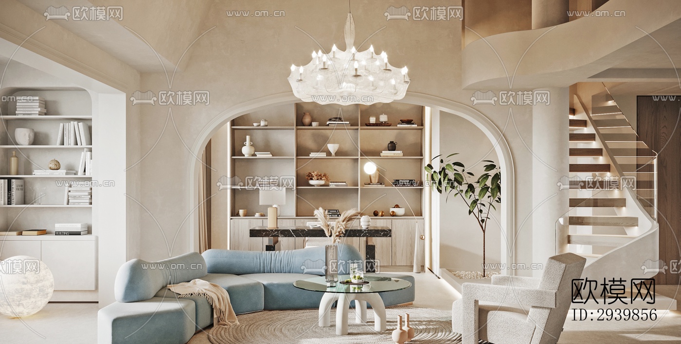 侘寂别墅效果图下载（渲染图13）