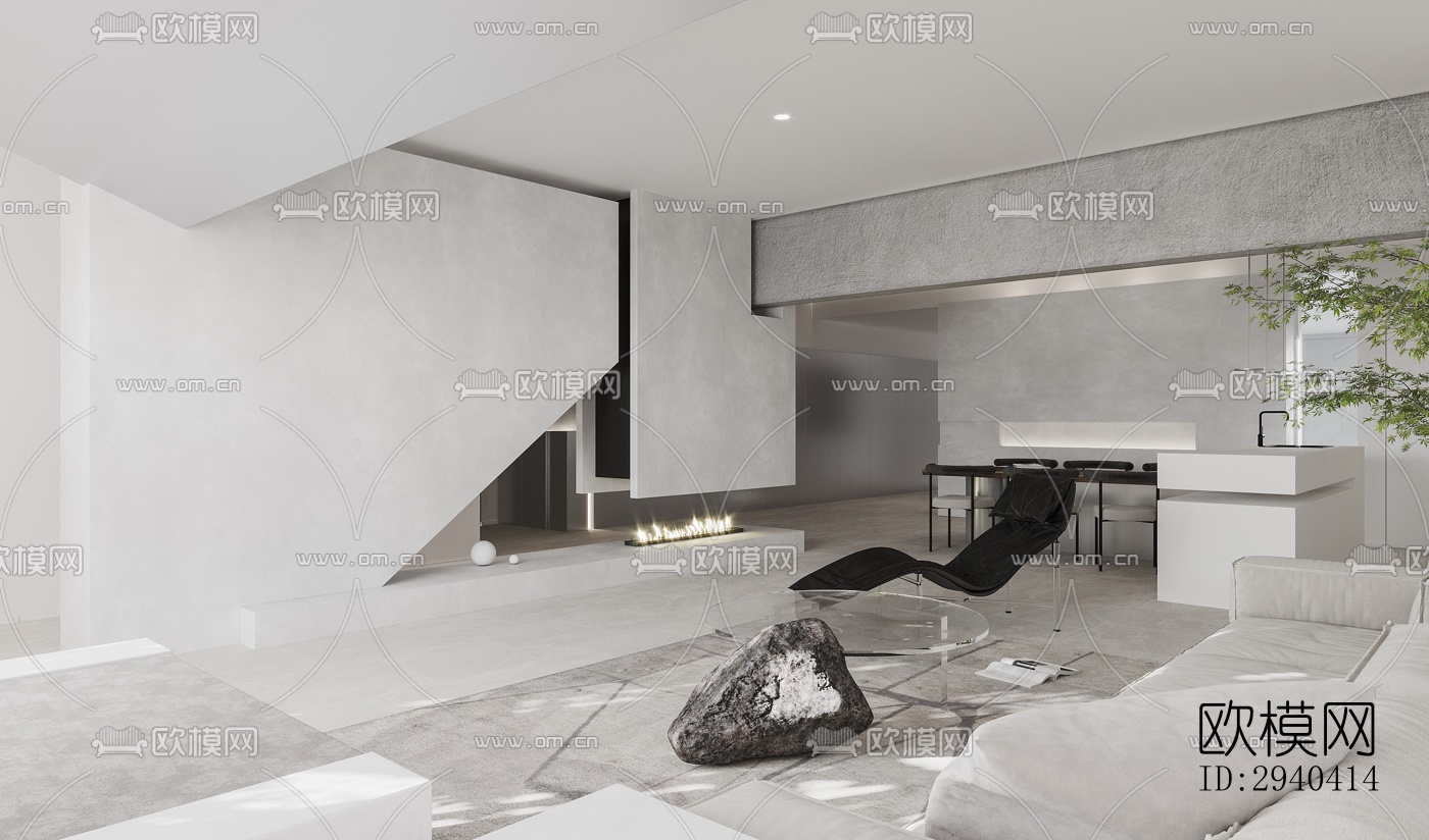 现代平层效果图下载（渲染图7）