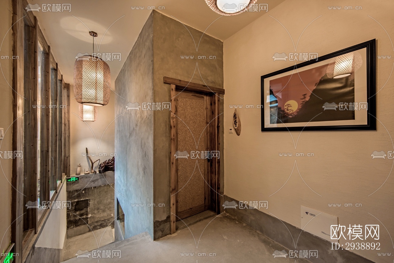 中式酒店民宿效果图下载（渲染图17）