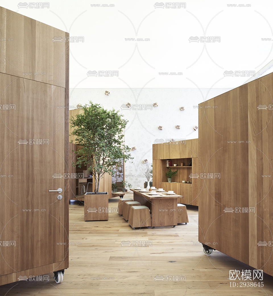 现代展览展厅效果图下载（渲染图2）