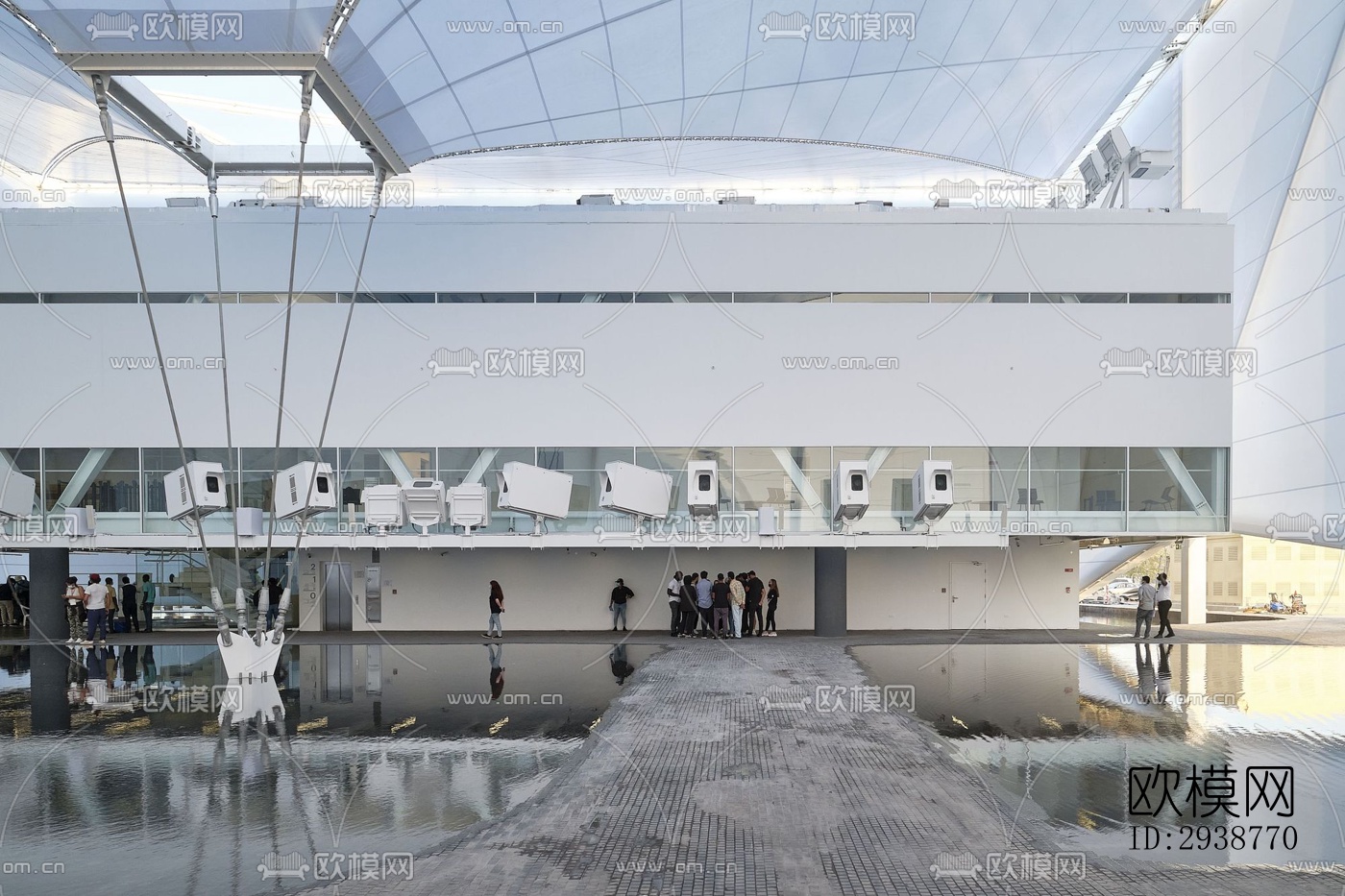 现代展览展厅效果图下载（渲染图7）