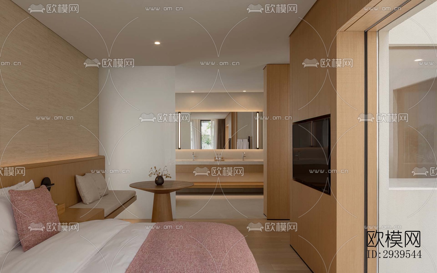 现代酒店民宿效果图下载（渲染图10）