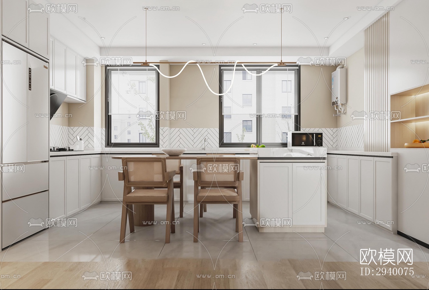 北欧平层效果图下载（渲染图6）