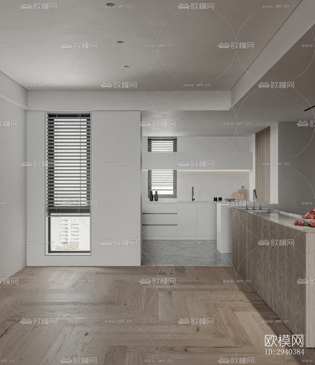 现代平层效果图下载（渲染图4）