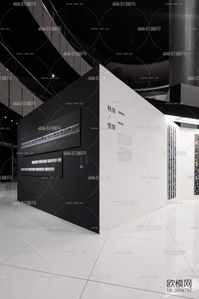 高级灰展览展厅效果图下载(渲染图20)