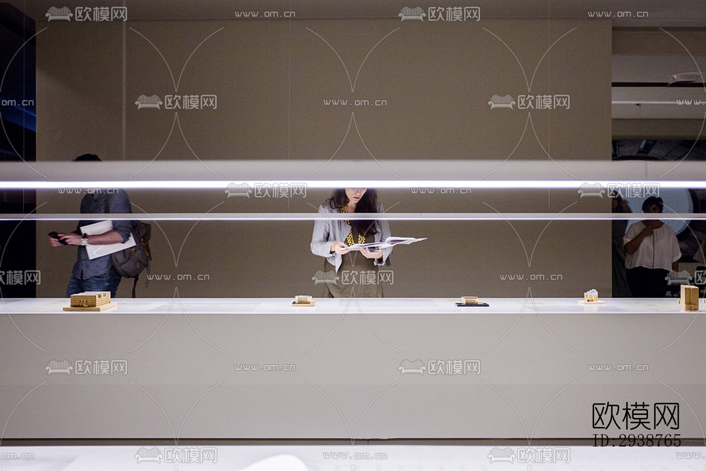 现代展览展厅效果图下载（渲染图6）