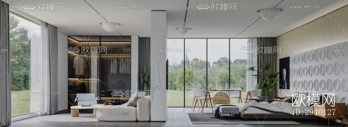 后现代平层效果图下载（渲染图11）