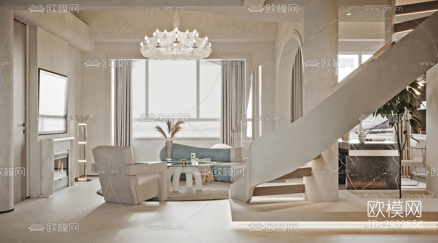 侘寂别墅效果图下载（渲染图10）