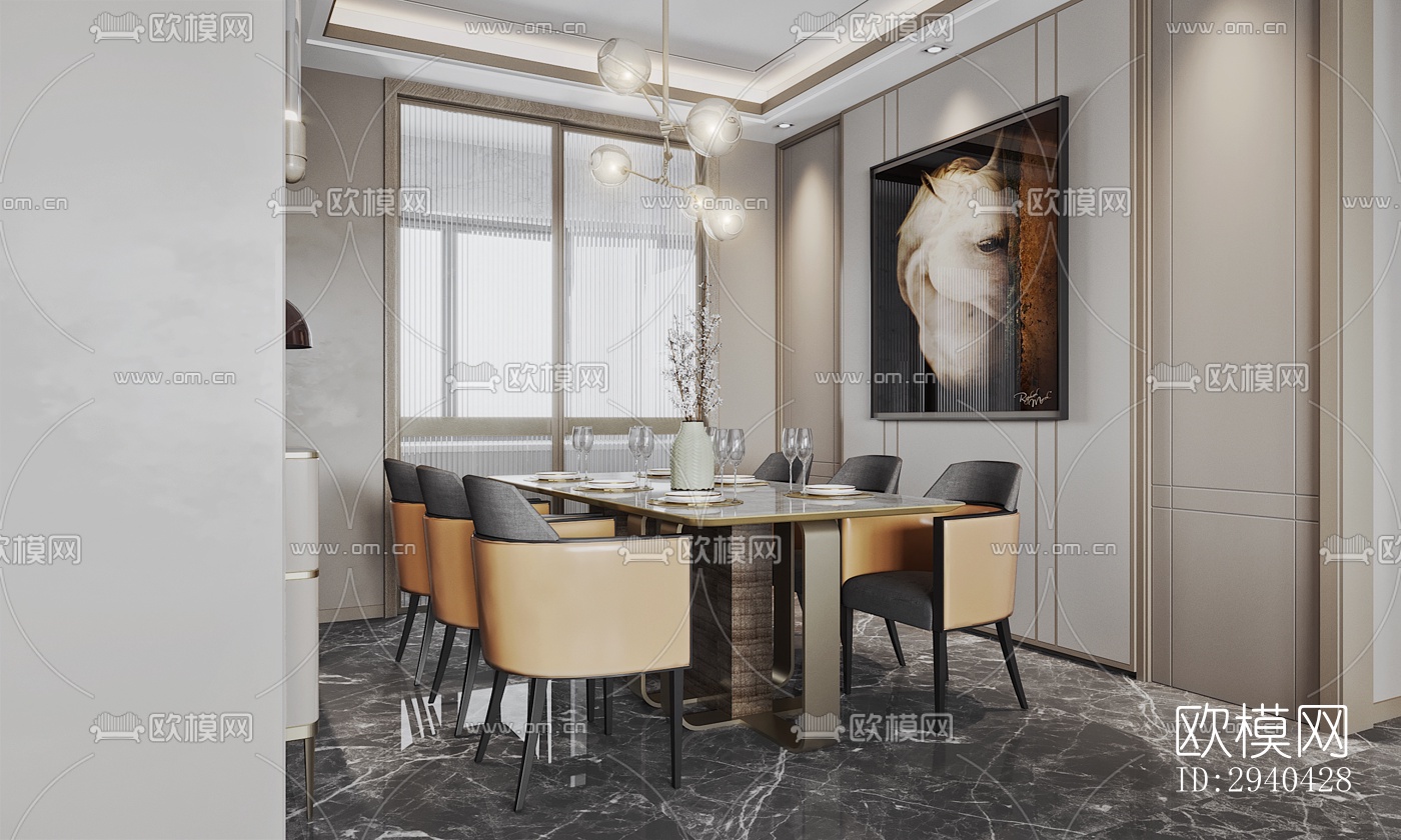 现代平层效果图下载（渲染图5）