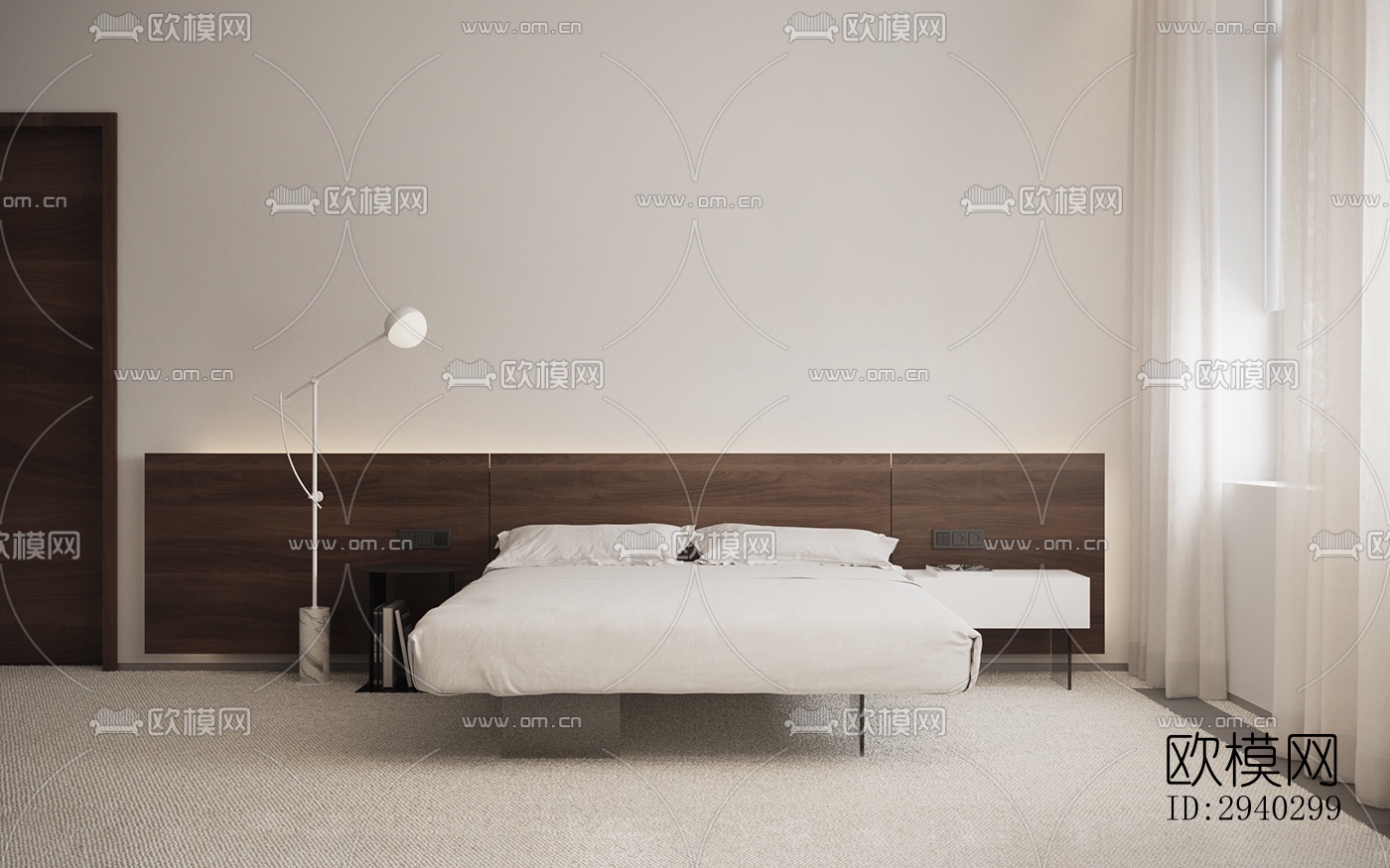 现代平层效果图下载（渲染图12）