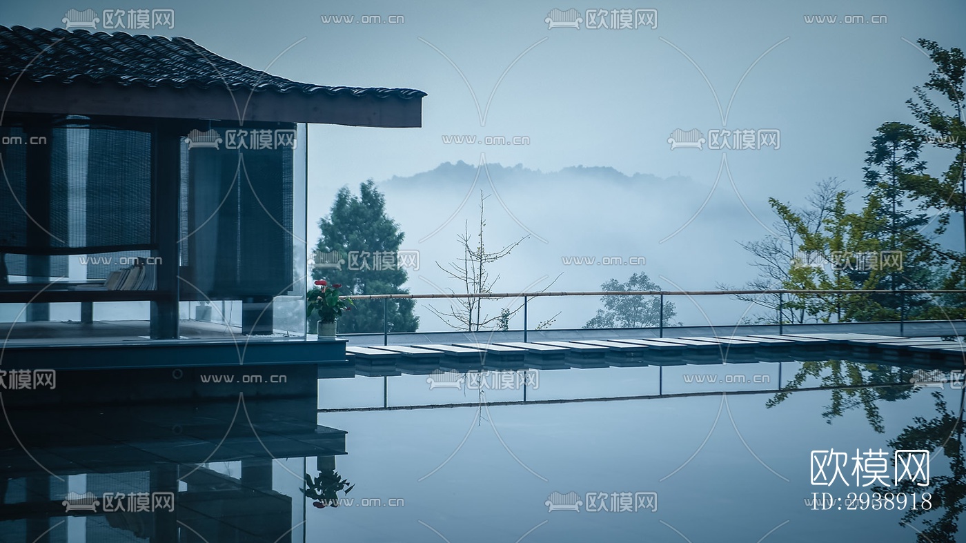 中式酒店民宿效果图下载（渲染图2）