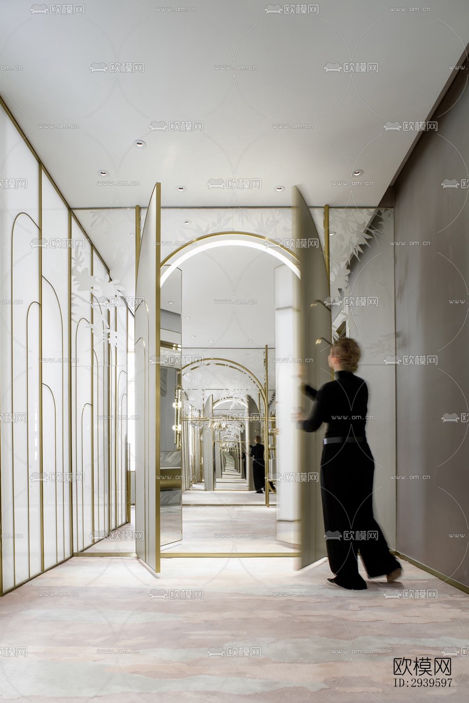 现代酒店民宿效果图下载（渲染图12）