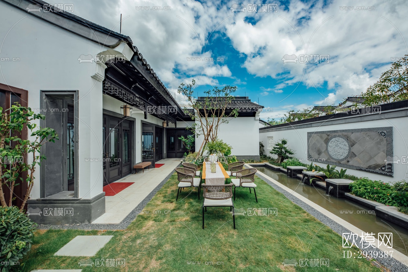 新中式酒店民宿效果图下载（渲染图7）