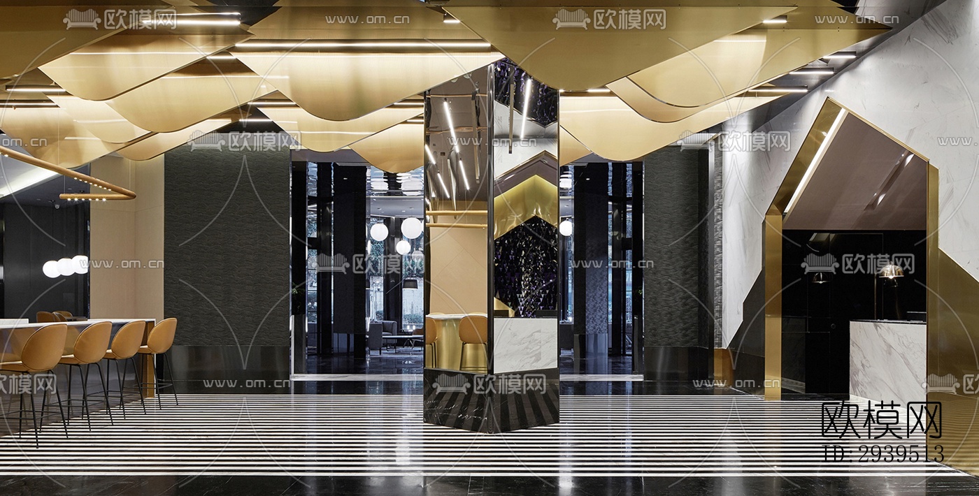 现代酒店民宿效果图下载（渲染图1）