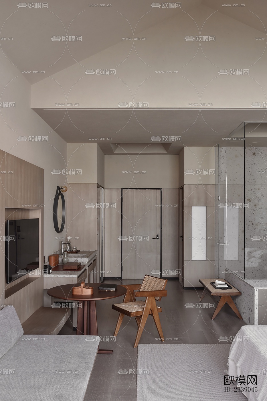 侘寂酒店民宿效果图下载（渲染图11）