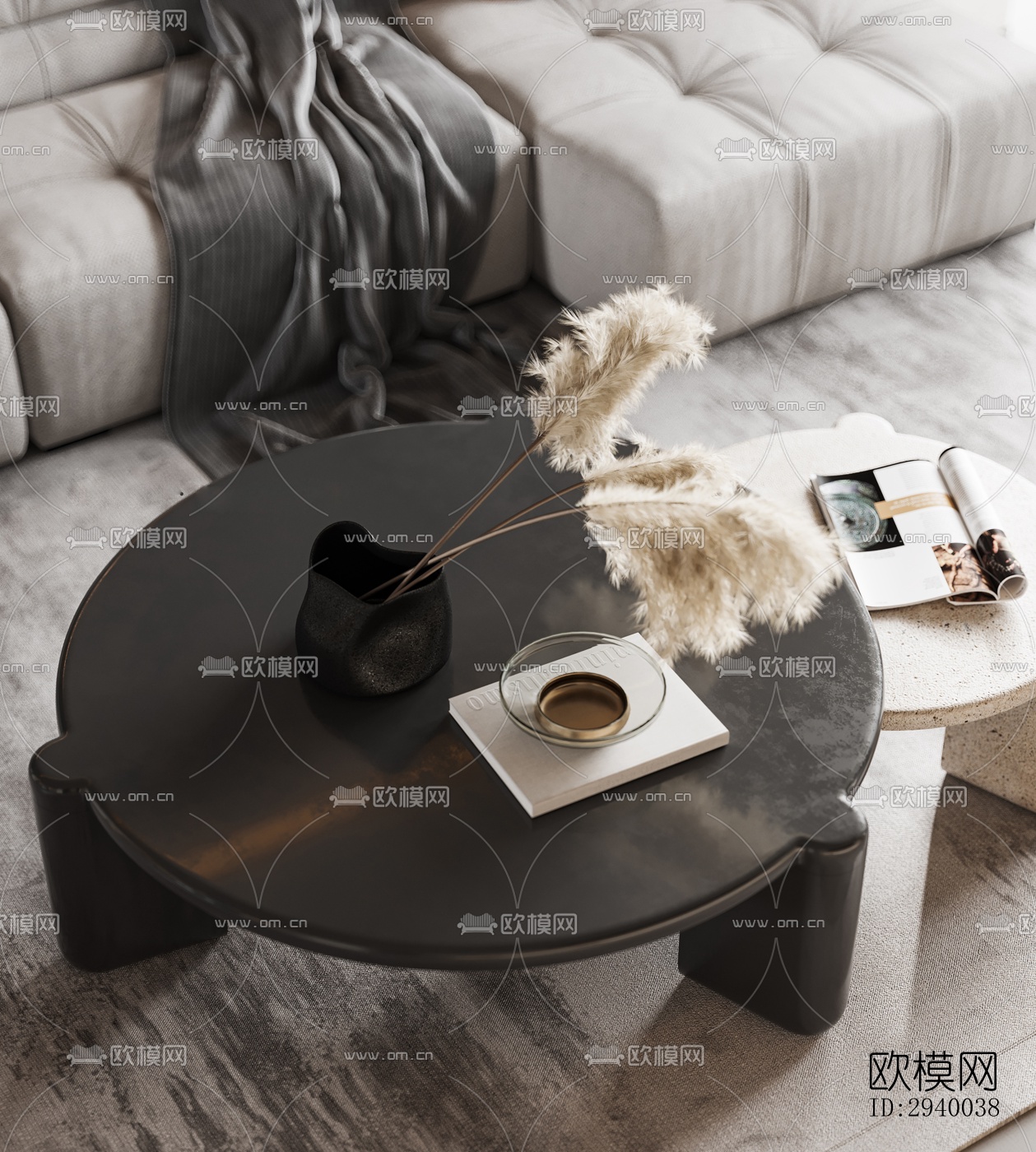 侘寂平层效果图下载（渲染图16）