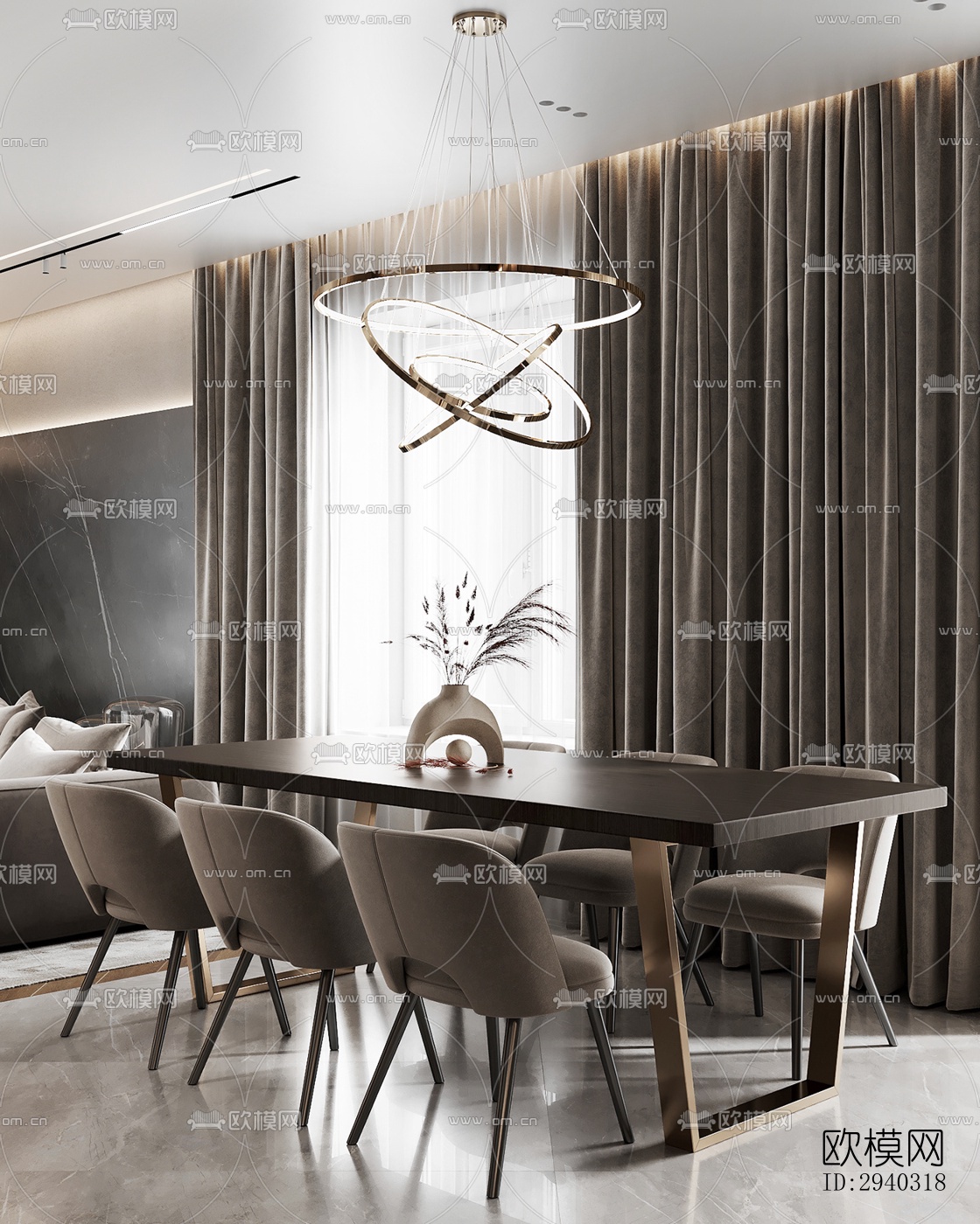 现代平层效果图下载（渲染图6）