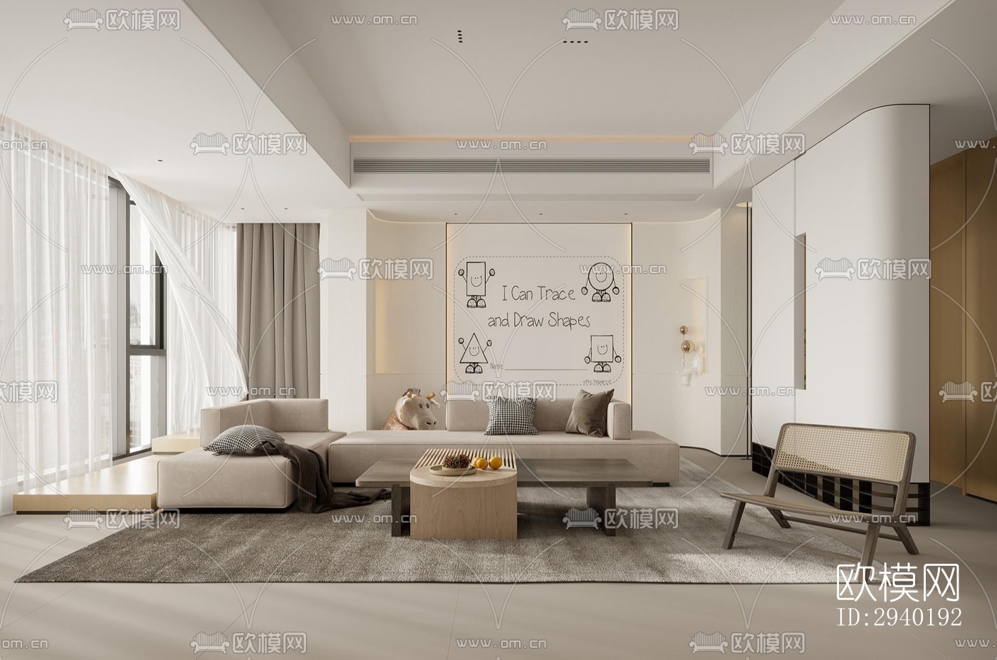 日式平层效果图下载（渲染图7）