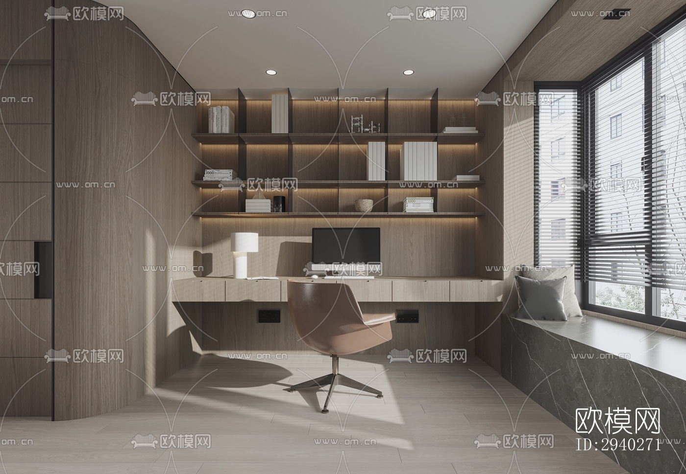 现代平层效果图下载（渲染图3）